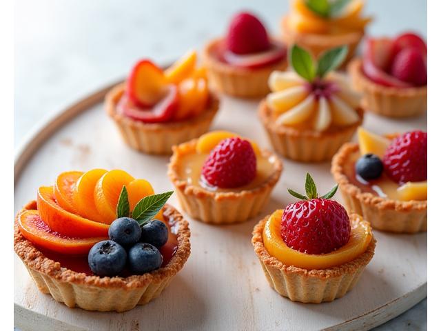 Assortiment de petites tartes aux fruits frais de saison